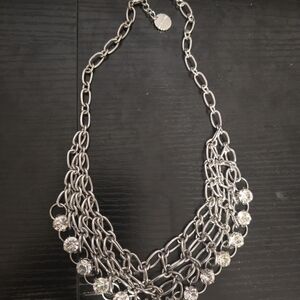 Marlyn Schiff Silver Statement Necklace